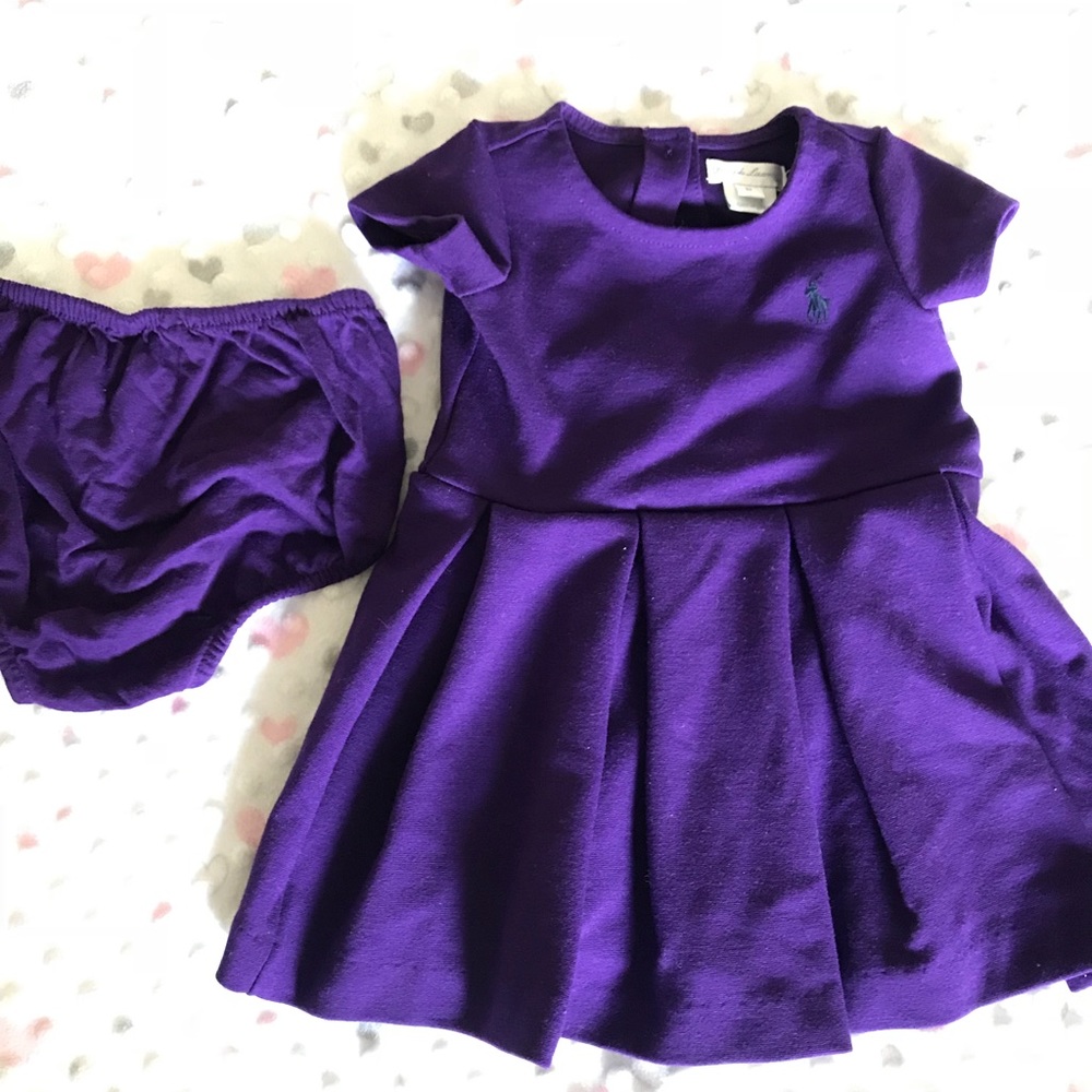 Ralph Lauren pleated dress w. matching under pant.